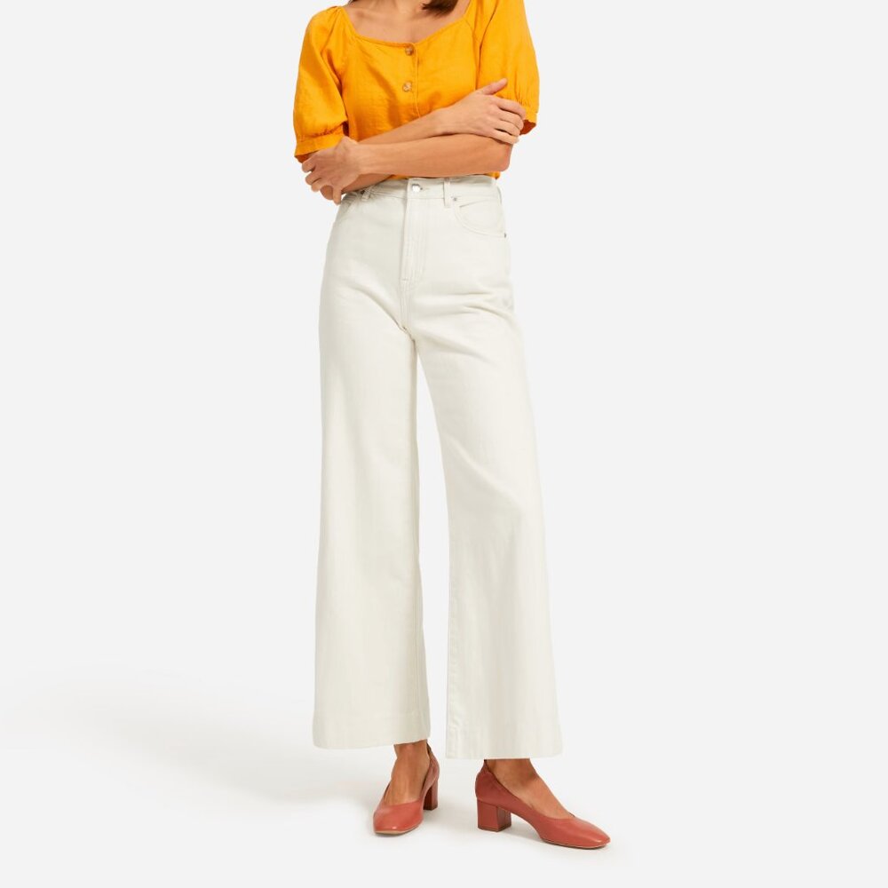 Everlane White Wide-Leg Jean
